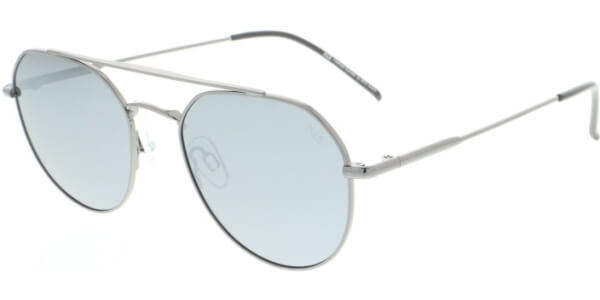 Sluneční brýle HIS model 04112, barva obruby šedá lesk, čočka stříbrná zrcadlo polarizovaná, kód barevné varianty 3. 