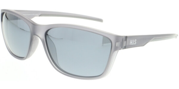 Sluneční brýle HIS model 07102, barva obruby šedá mat, čočka stříbrná zrcadlo polarizovaná, kód barevné varianty 1. 
