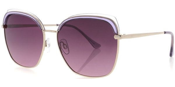 Sluneční brýle HIS model 14104, barva obruby fialová lesk zlatá, čočka růžová gradál polarizovaná, kód barevné varianty 3. 
