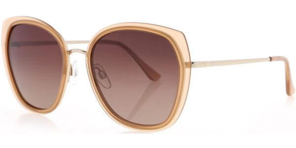 Sluneční brýle HIS model 14105, barva obruby béžová lesk zlatá, čočka růžová gradál polarizovaná, kód barevné varianty 3. 