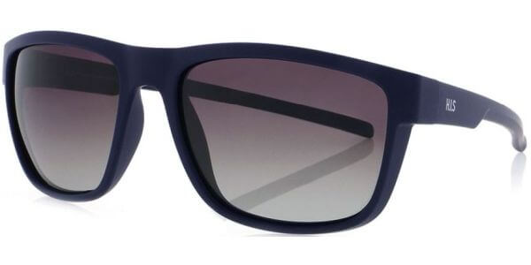 Sluneční brýle HIS model 17109, barva obruby modrá mat, čočka šedá gradál polarizovaná, kód barevné varianty 2. 