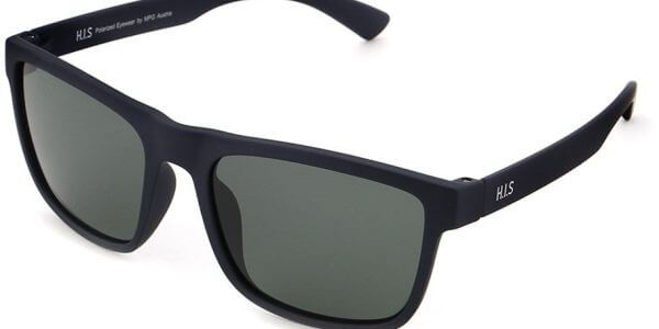 Sluneční brýle HIS model 20100, barva obruby černá lesk, čočka zelená polarizovaná, kód barevné varianty 1. 