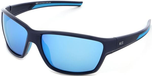Sluneční brýle HIS model 27101, barva obruby modrá lesk, čočka modrá zrcadlo polarizovaná, kód barevné varianty 2. 