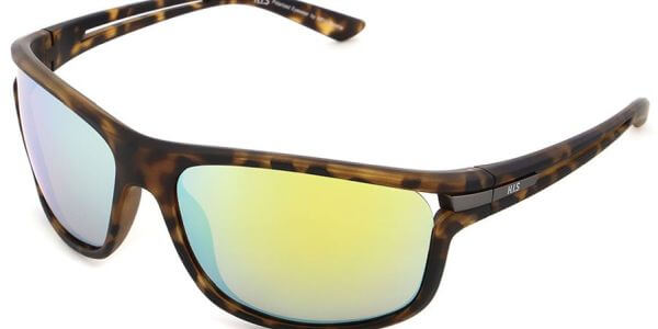 Sluneční brýle HIS model 27105, barva obruby hnědá mat, čočka zlatá zrcadlo polarizovaná, kód barevné varianty 2. 
