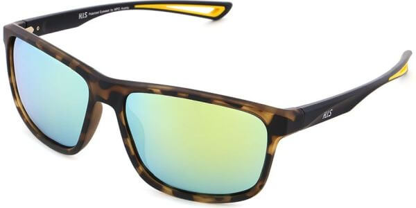 Sluneční brýle HIS model 27107, barva obruby hnědá mat, čočka zlatá zrcadlo polarizovaná, kód barevné varianty 1. 