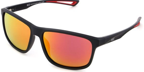 Sluneční brýle HIS model 27107, barva obruby černá mat, čočka červená zrcadlo polarizovaná, kód barevné varianty 2. 