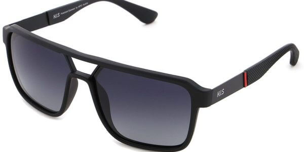 Sluneční brýle HIS model 28101, barva obruby černá mat, čočka šedá gradál polarizovaná, kód barevné varianty 1. 