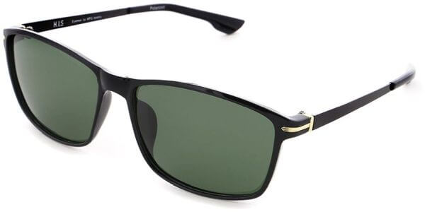 Sluneční brýle HIS model 28104, barva obruby černá lesk, čočka zelená polarizovaná, kód barevné varianty 1. 