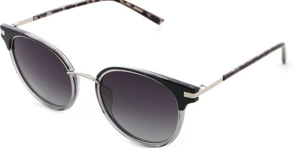 Sluneční brýle HIS model 28113, barva obruby černá lesk stříbrná, čočka šedá gradál polarizovaná, kód barevné varianty 1. 