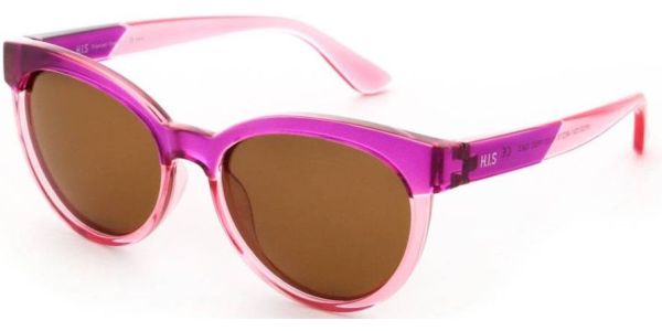 Sluneční brýle HIS model 30102, barva obruby fialová lesk růžová, čočka hnědá polarizovaná, kód barevné varianty 1. 