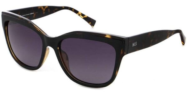 Sluneční brýle HIS model 38103, barva obruby černá lesk hnědá, čočka šedá gradál polarizovaná, kód barevné varianty 1. 
