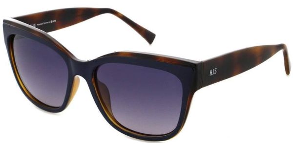Sluneční brýle HIS model 38103, barva obruby modrá lesk hnědá, čočka šedá gradál polarizovaná, kód barevné varianty 2. 