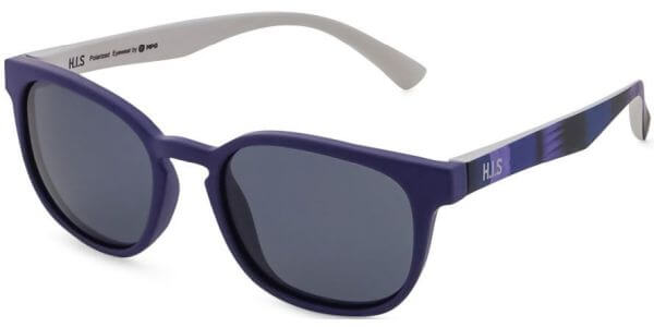 Sluneční brýle HIS model 40101, barva obruby fialová mat bílá, čočka šedá polarizovaná, kód barevné varianty 2. 