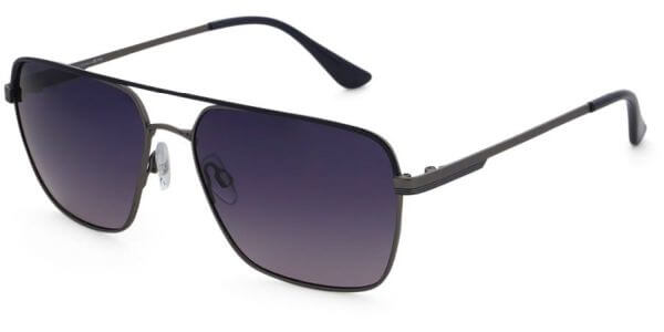Sluneční brýle HIS model 44107, barva obruby šedá mat modrá, čočka šedá polarizovaná, kód barevné varianty 1. 