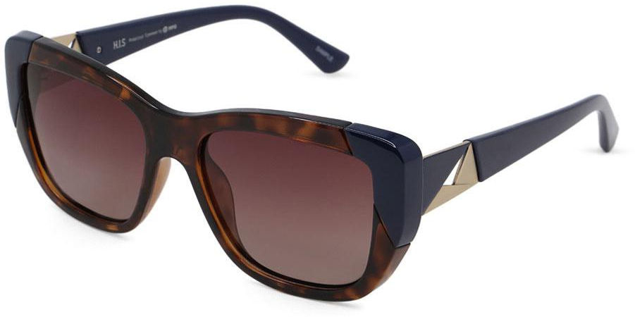 Sluneční brýle HIS model MPG Austria, barva obruby hnědá lesk modrá, čočka hnědá gradál polarizovaná, kód barevné varianty 1. 