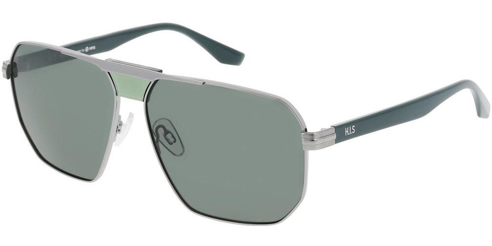 Sluneční brýle HIS model 64100, barva obruby šedá lesk zelená, čočka zelená polarizovaná, kód barevné varianty 2. 