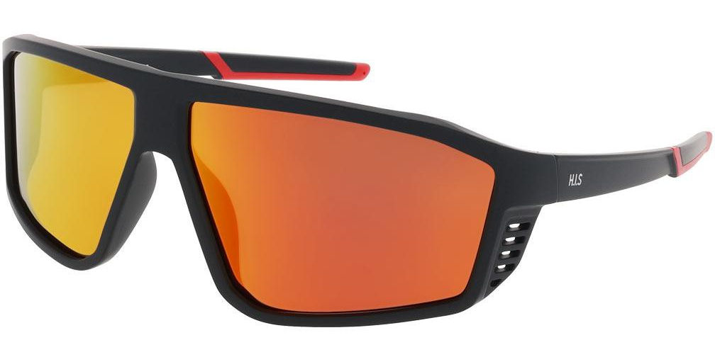 Sluneční brýle HIS model MPG Austria, barva obruby černá mat, čočka červená zrcadlo polarizovaná, kód barevné varianty 1. 