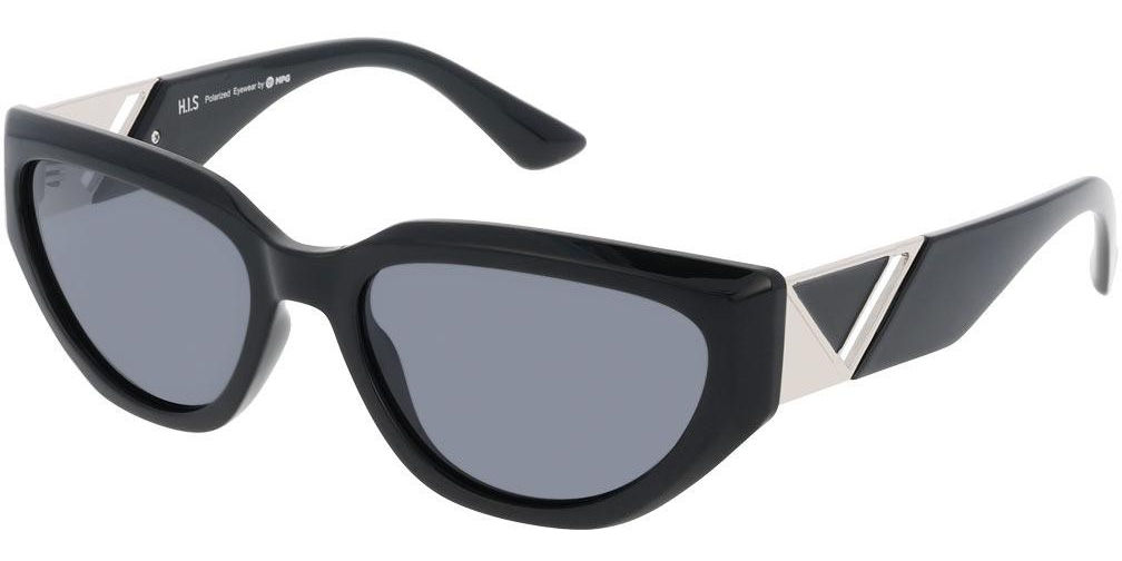 Sluneční brýle HIS model MPG Austria, barva obruby černá lesk, čočka šedá gradál polarizovaná, kód barevné varianty 1. 