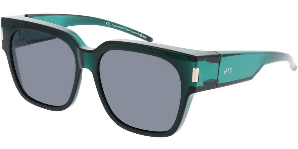 Sluneční brýle HIS model 69100, barva obruby tyrkysová lesk, čočka šedá polarizovaná, kód barevné varianty 3. 
