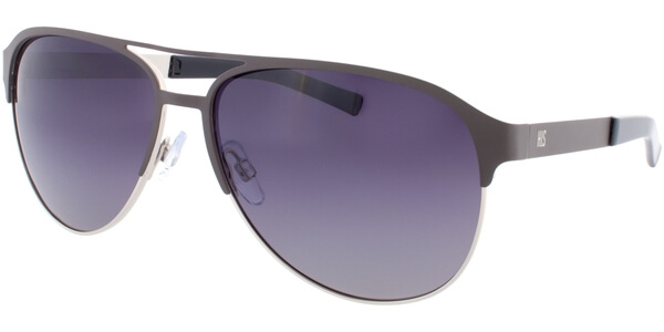 Sluneční brýle HIS model 74103, barva obruby šedá mat stříbrná, čočka šedá gradál polarizovaná, kód barevné varianty 3. 
