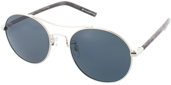 Sluneční brýle HIS model 74109, barva obruby stříbrná lesk hnědá, čočka šedá polarizovaná, kód barevné varianty 2. 