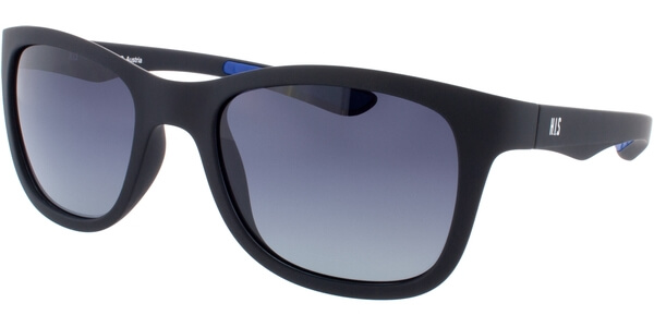 Sluneční brýle HIS model 77102, barva obruby modrá mat, čočka modrá gradál polarizovaná, kód barevné varianty 1. 