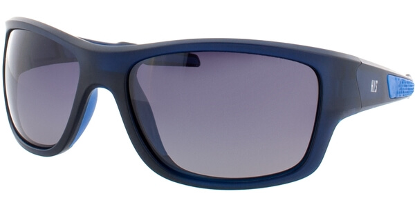 Sluneční brýle HIS model 77106, barva obruby modrá mat, čočka šedá gradál polarizovaná, kód barevné varianty 3. 