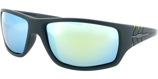 Sluneční brýle HIS model 77109, barva obruby zelená mat žlutá, čočka Žlutá zrcadlo polarizovaná, kód barevné varianty 1. 