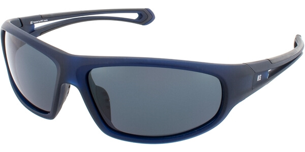 Sluneční brýle HIS model 77110, barva obruby modrá mat, čočka šedá polarizovaná, kód barevné varianty 2. 