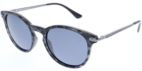 Sluneční brýle HIS model 78107, barva obruby černá lesk šedá, čočka šedá polarizovaná, kód barevné varianty 4. 