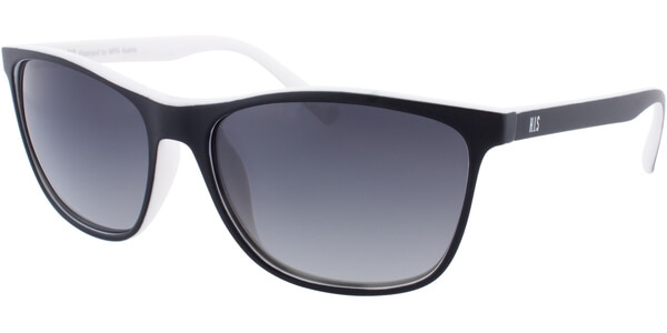 Sluneční brýle HIS model 78122, barva obruby černá mat bíla, čočka zelená gradál polarizovaná, kód barevné varianty 2. 