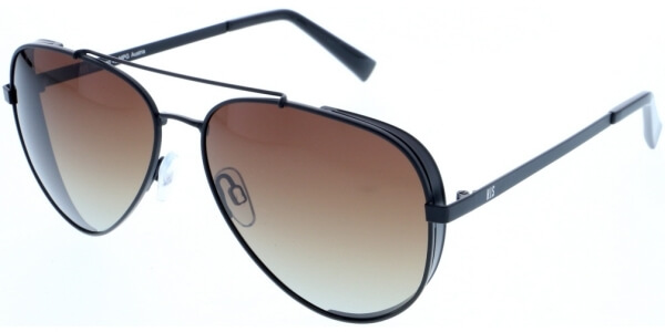 Sluneční brýle HIS model 84111, barva obruby černá mat, čočka hnědá gradál polarizovaná, kód barevné varianty 1. 