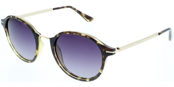 Sluneční brýle HIS model 88101, barva obruby hnědá lesk zlatá, čočka fialová gradál polarizovaná, kód barevné varianty 5. 