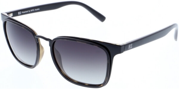 Sluneční brýle HIS model 88123, barva obruby černá lesk šedá, čočka hnědá gradál polarizovaná, kód barevné varianty 2. 