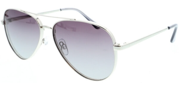 Sluneční brýle HIS model 94105, barva obruby stříbrná lesk, čočka hnědá gradál polarizovaná, kód barevné varianty 2. 