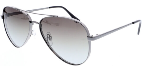 Sluneční brýle HIS model 94105, barva obruby stříbrná lesk, čočka šedá gradál polarizovaná, kód barevné varianty 3. 