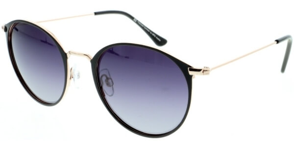 Sluneční brýle HIS model 94106, barva obruby hnědá lesk zlatá, čočka fialová gradál polarizovaná, kód barevné varianty 1. 