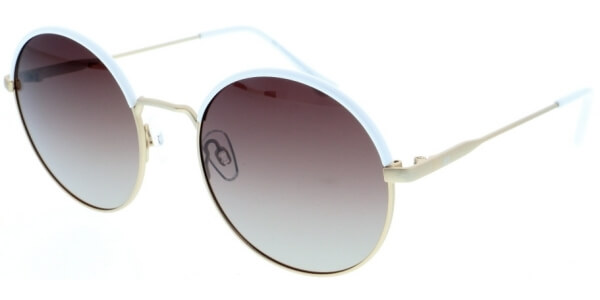 Sluneční brýle HIS model 94119, barva obruby bílá mat zlatá, čočka hnědá gradál polarizovaná, kód barevné varianty 2. 