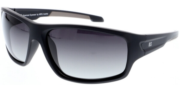 Sluneční brýle HIS model 97103, barva obruby černá mat béžová, čočka hnědá gradál polarizovaná, kód barevné varianty 1. 