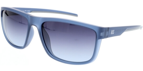 Sluneční brýle HIS model 97107, barva obruby modrá mat šedá, čočka šedá gradál polarizovaná, kód barevné varianty 2. 