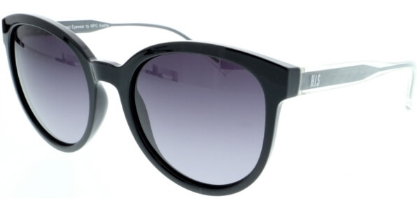 Sluneční brýle HIS model 98104, barva obruby černá lesk čirá, čočka šedá gradál polarizovaná, kód barevné varianty 1. 