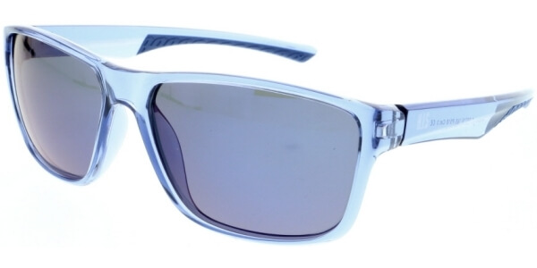 Sluneční brýle HIS model 98116, barva obruby modrá lesk čirá, čočka modrá zrcadlo polarizovaná, kód barevné varianty 2. 