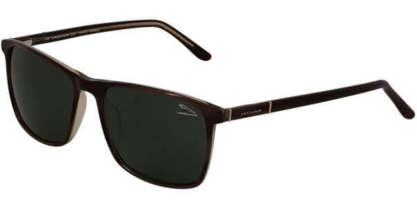 Sluneční brýle Jaguar model 37121, barva obruby hnědá lesk, čočka zelená polarizovaná, kód barevné varianty 4702. 