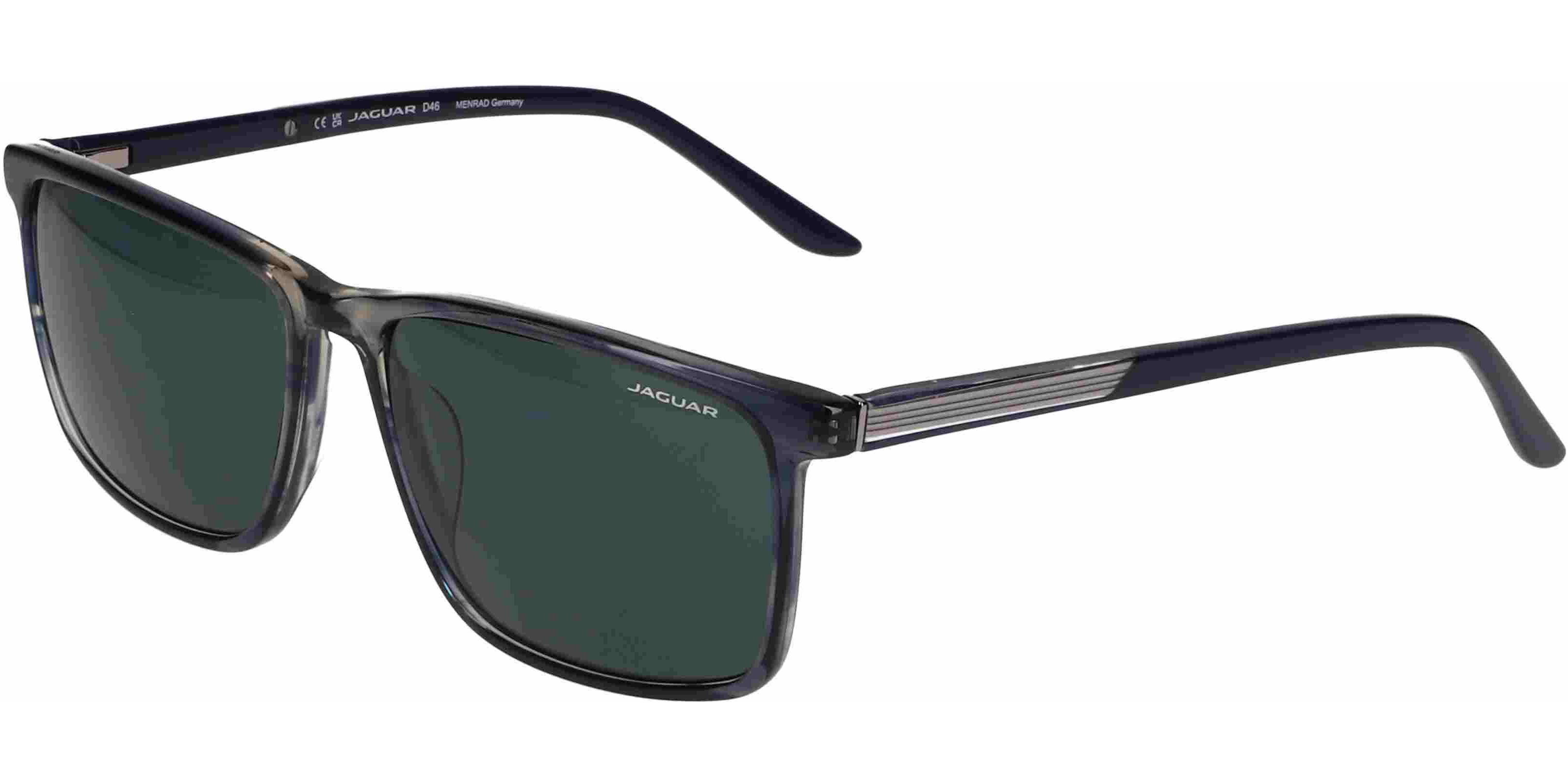 Sluneční brýle Jaguar model 37125, barva obruby modrá lesk šedá, čočka šedá polarizovaná, kód barevné varianty 5223. 