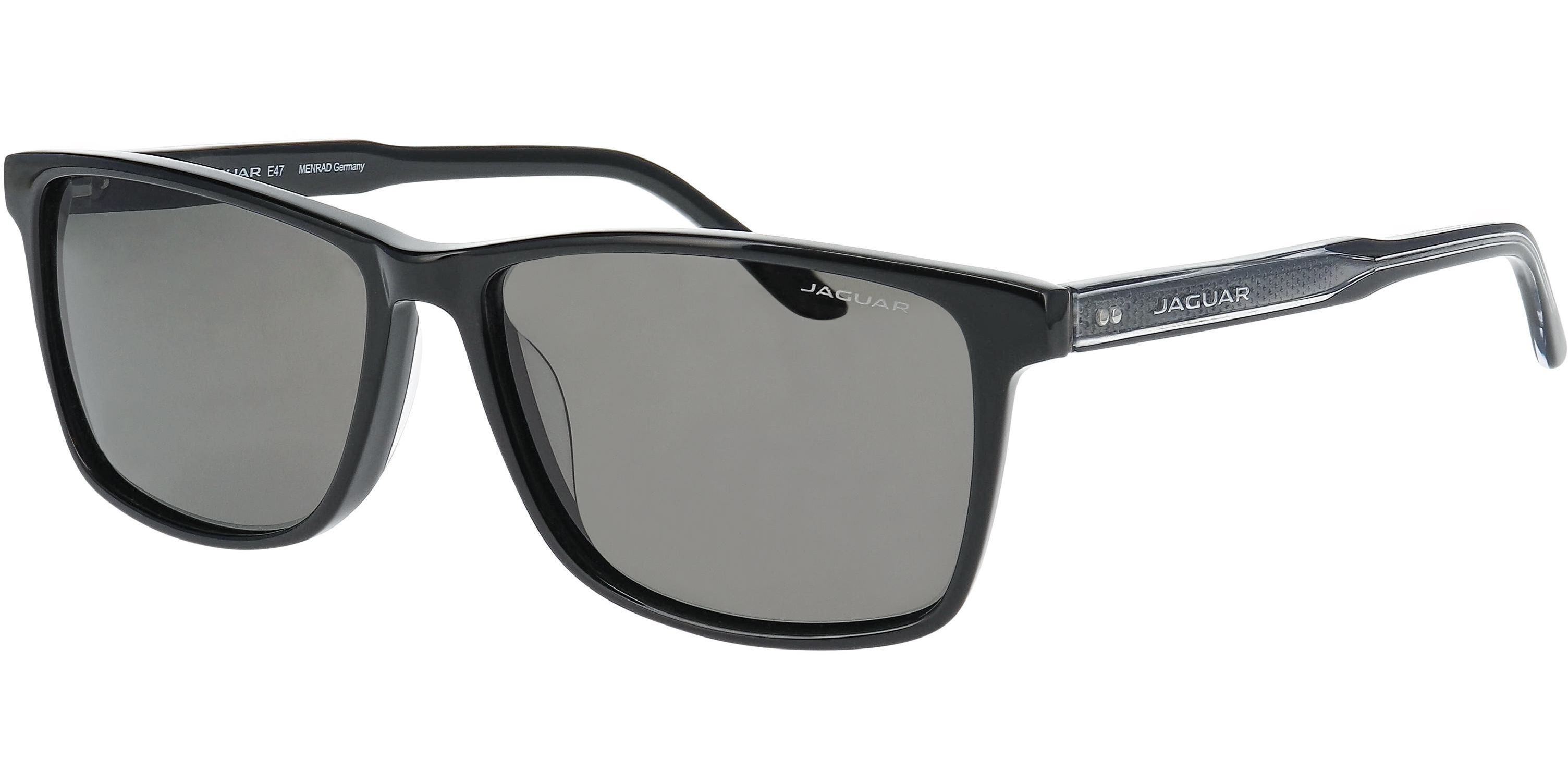 Sluneční brýle Jaguar model 37127, barva obruby černá lesk, čočka šedá polarizovaná, kód barevné varianty 8840. 