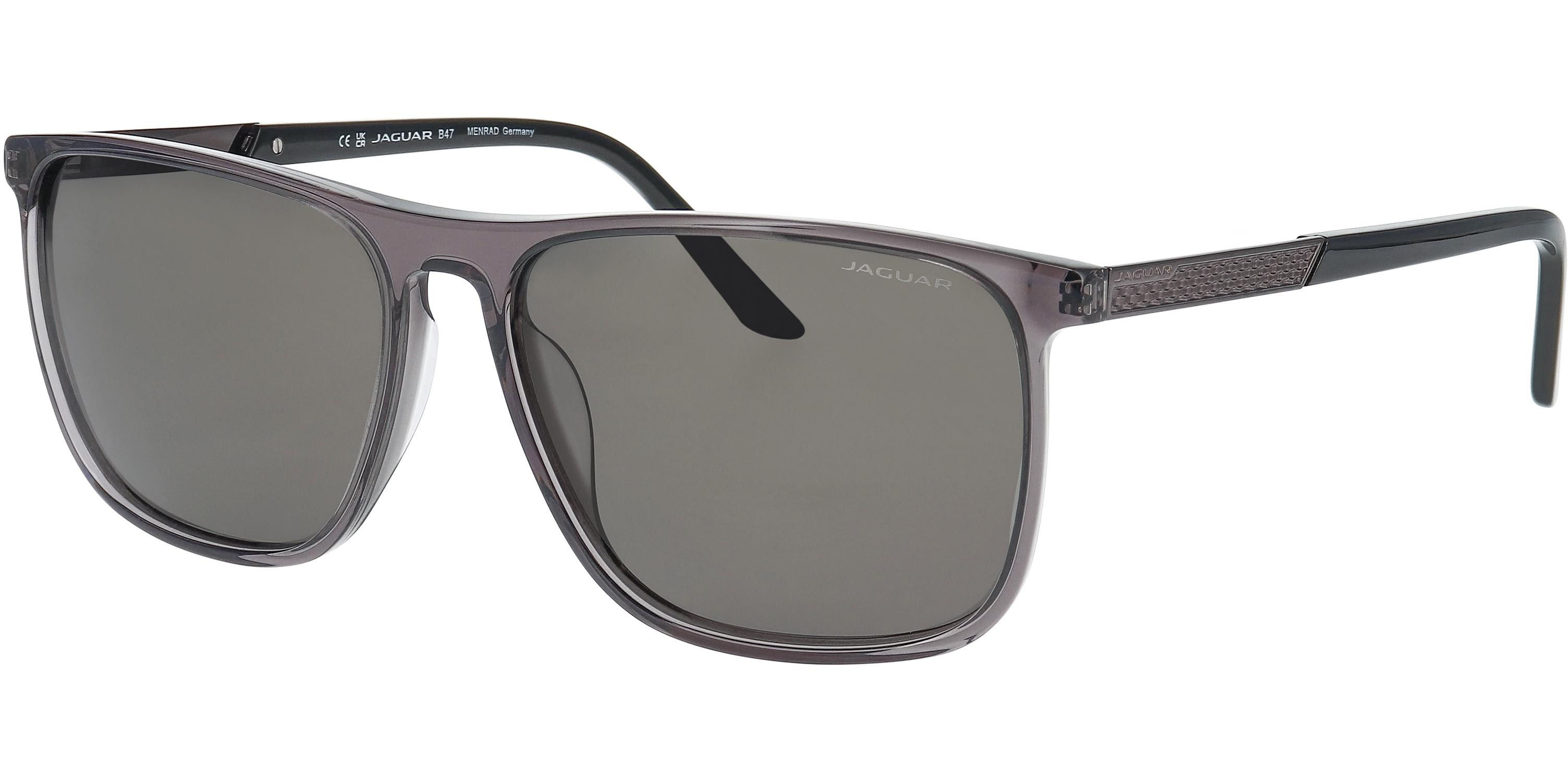 Sluneční brýle Jaguar model SB-JG-37206-5206-60, barva obruby šedá lesk, čočka šedá polarizovaná, kód barevné varianty 5206. 