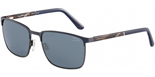 Sluneční brýle Jaguar model 37355, barva obruby modrá mat šedá, čočka šedá polarizovaná, kód barevné varianty 3100. 