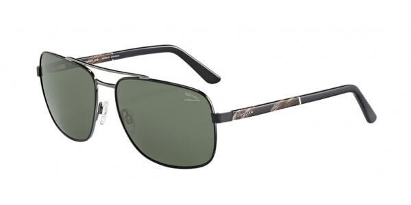 Sluneční brýle Jaguar model 37356, barva obruby černá lesk hnědá, čočka zelená polarizovaná, kód barevné varianty 6100. 