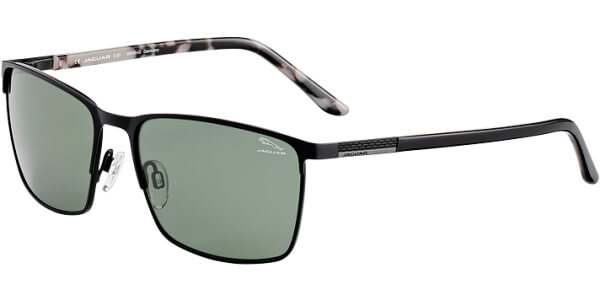 Sluneční brýle Jaguar model 37359, barva obruby černá mat, čočka zelená polarizovaná, kód barevné varianty 6100. 