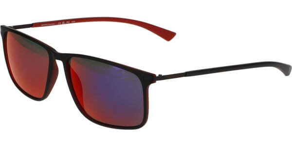 Sluneční brýle Jaguar model 37620, barva obruby černá mat červená, čočka červená zrcadlo, kód barevné varianty 6101. 